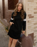 Varsity Sweater Dress Black | Haven