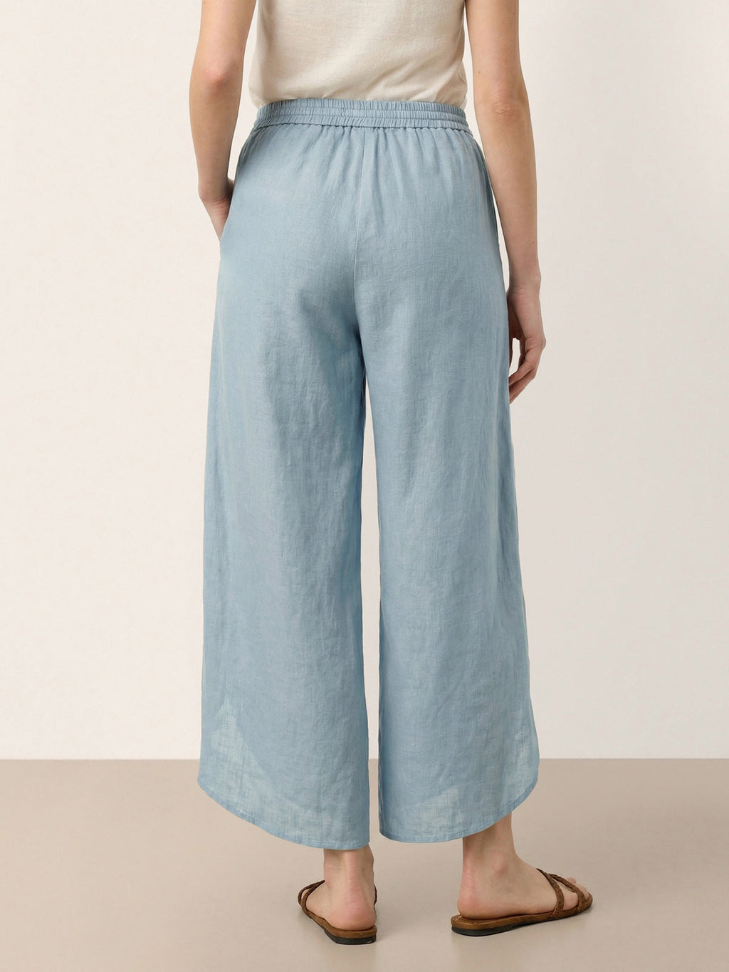 Linen Wide-Leg Drawstring Pants | Haven