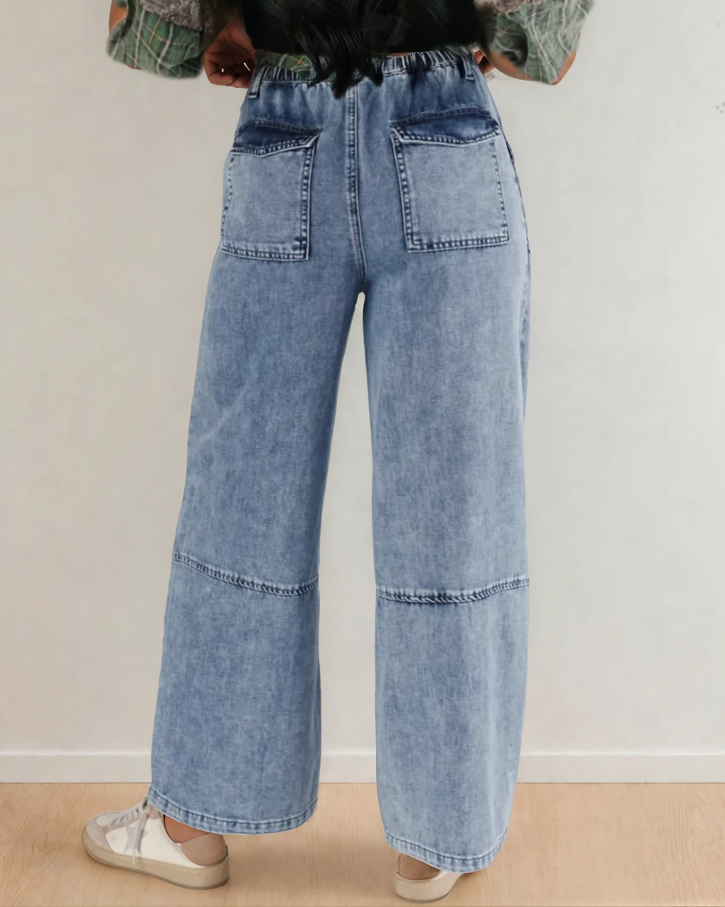 Celestine Acid Wash Barrel Jeans | Haven