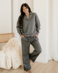 Sylvie Collared V-Neck Pullover Sweatpants Set