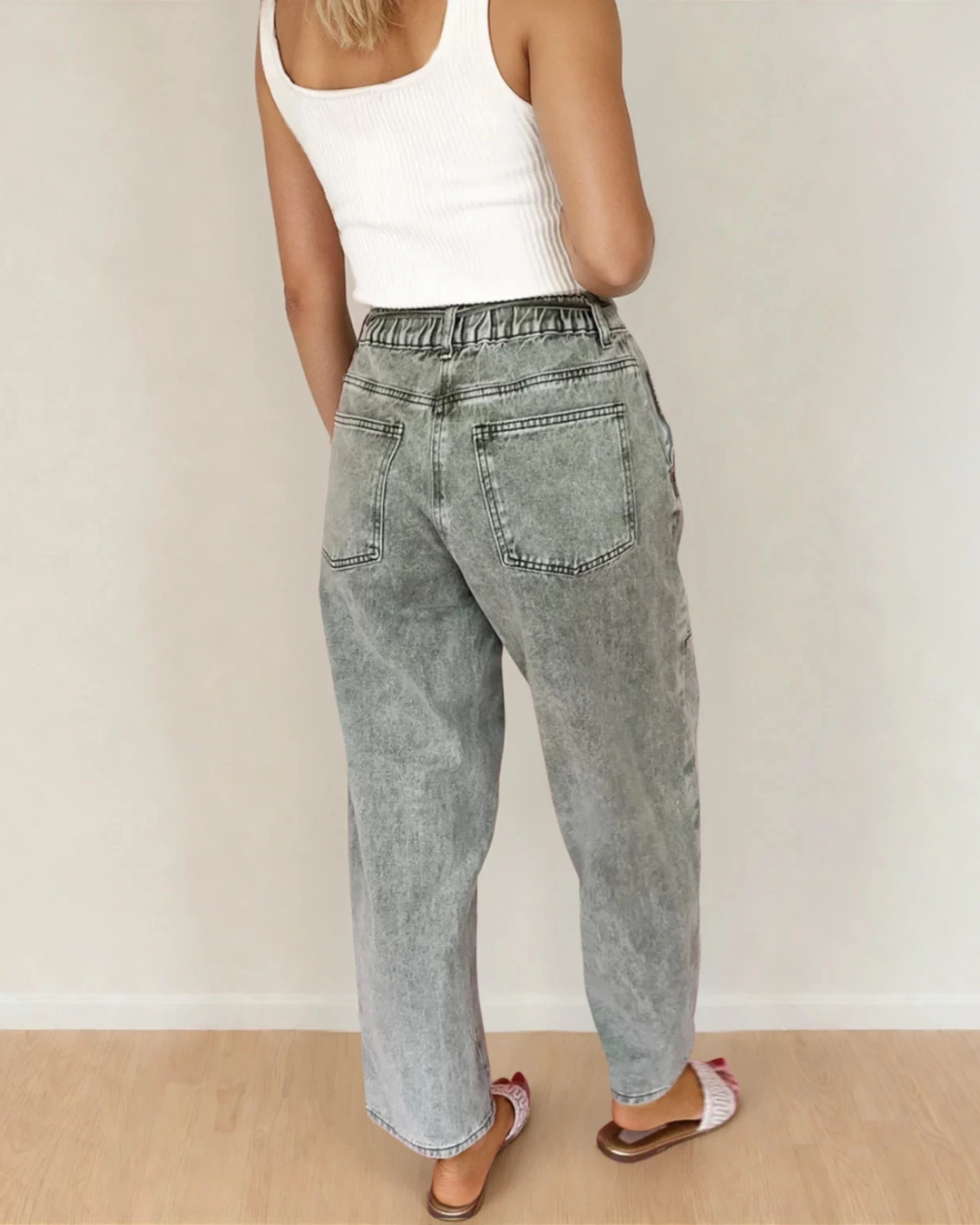 Shiloh Acid Wash Barrel Fit Denim Pants