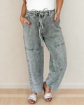 Shiloh Acid Wash Barrel Fit Denim Pants
