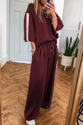 Phoebe Varsity Striped Pullover Sweatpants Set