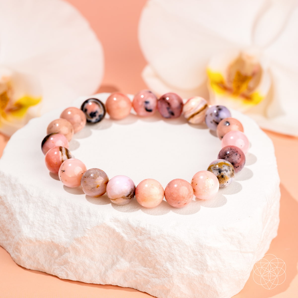 Peruvian Pink Opal Crystal Bracelet