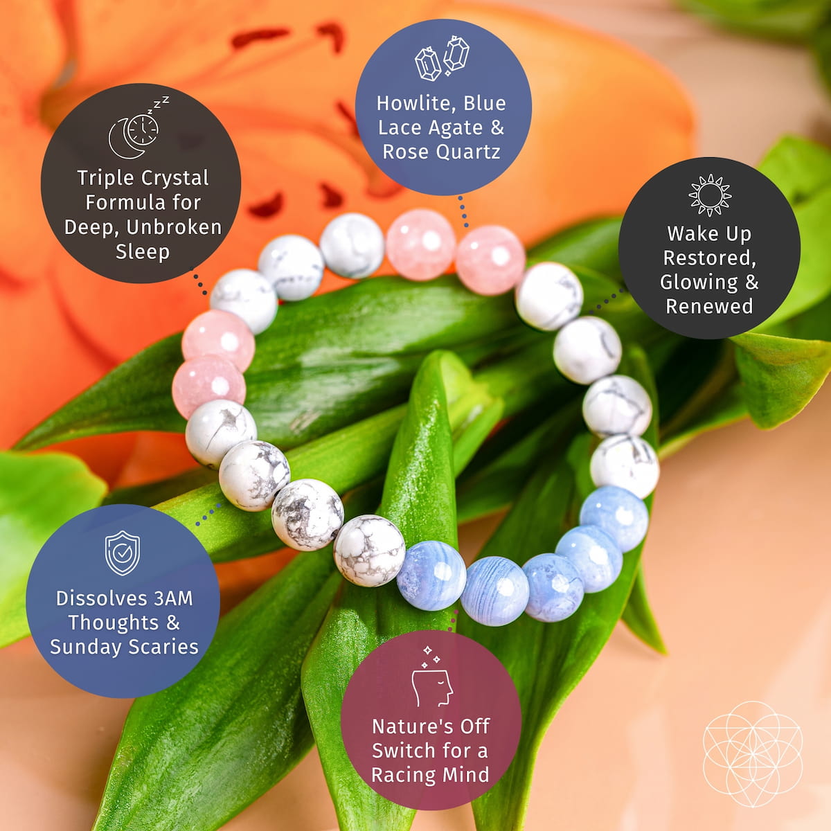 Deep Sleep Crystal Trio Bracelet | Haven
