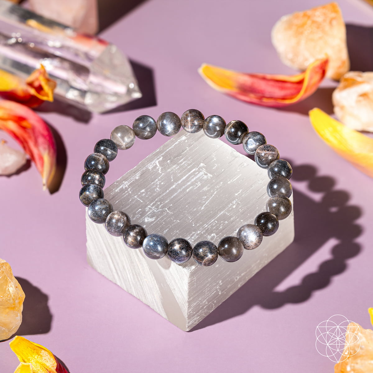 Black Moonstone Crystal Bracelet | Haven