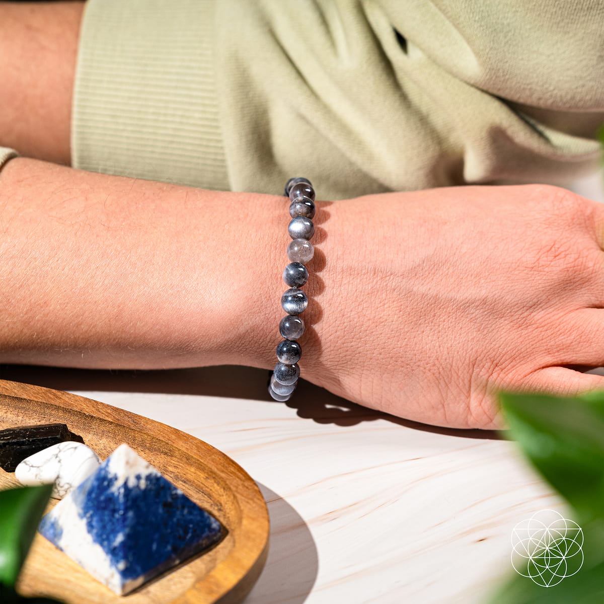 Black Moonstone Crystal Bracelet | Haven