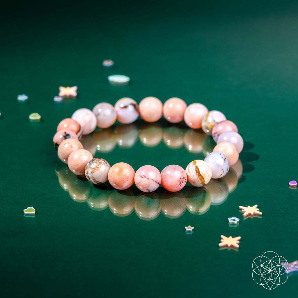 Peruvian Pink Opal Crystal Bracelet