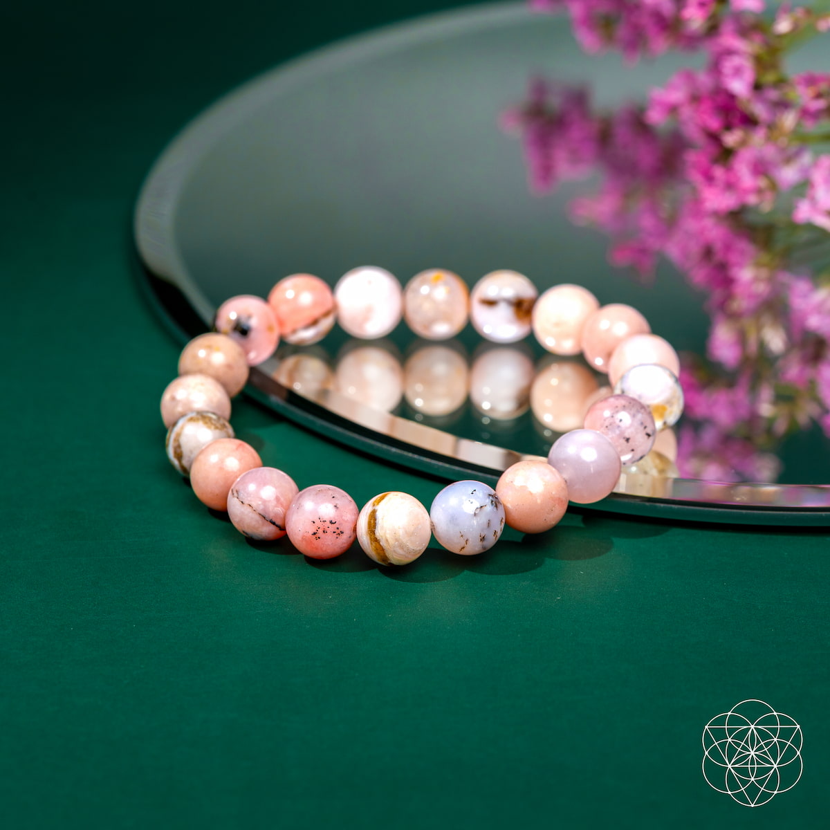 Peruvian Pink Opal Crystal Bracelet