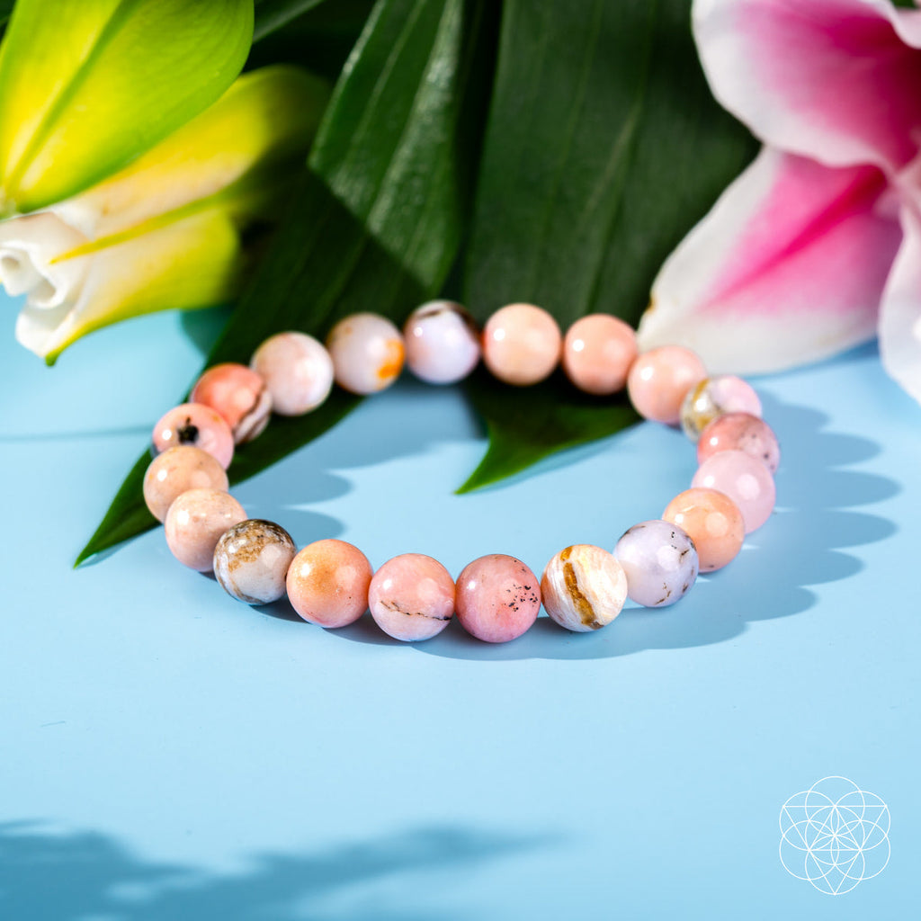 Peruvian Pink Opal Crystal Bracelet