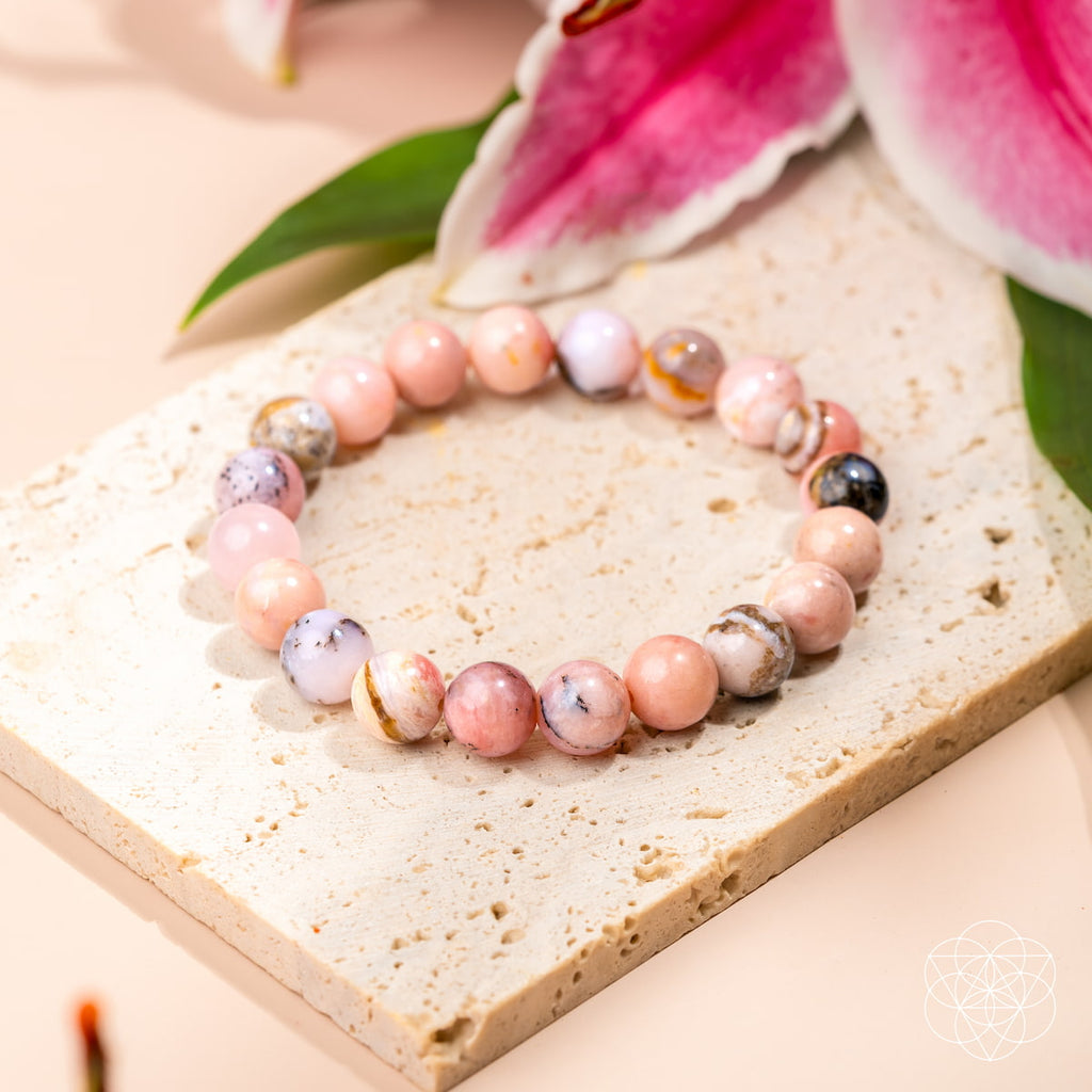 Peruvian Pink Opal Crystal Bracelet
