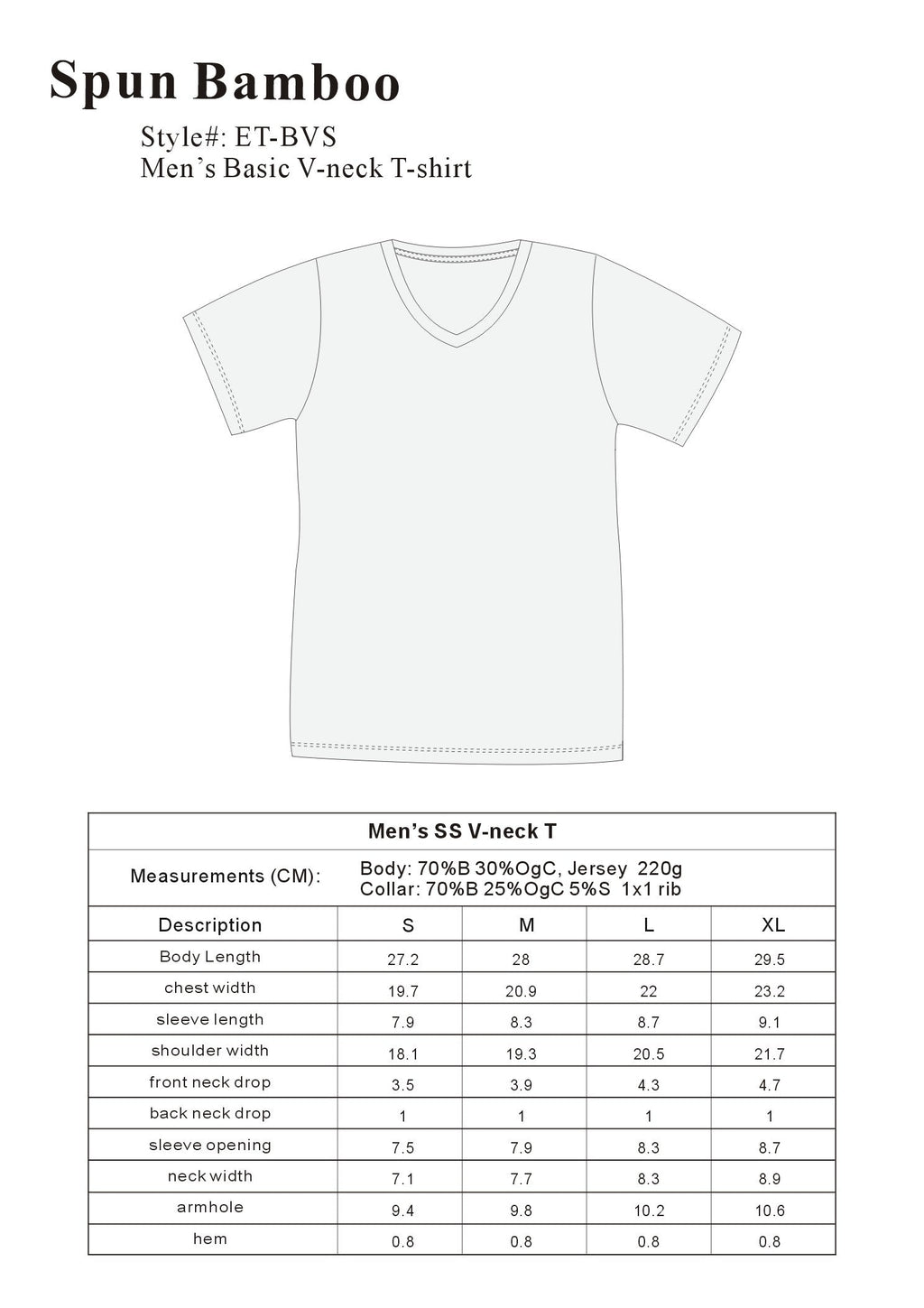 Men's Bamboo Viscose V-Neck T-Shirt | Haven