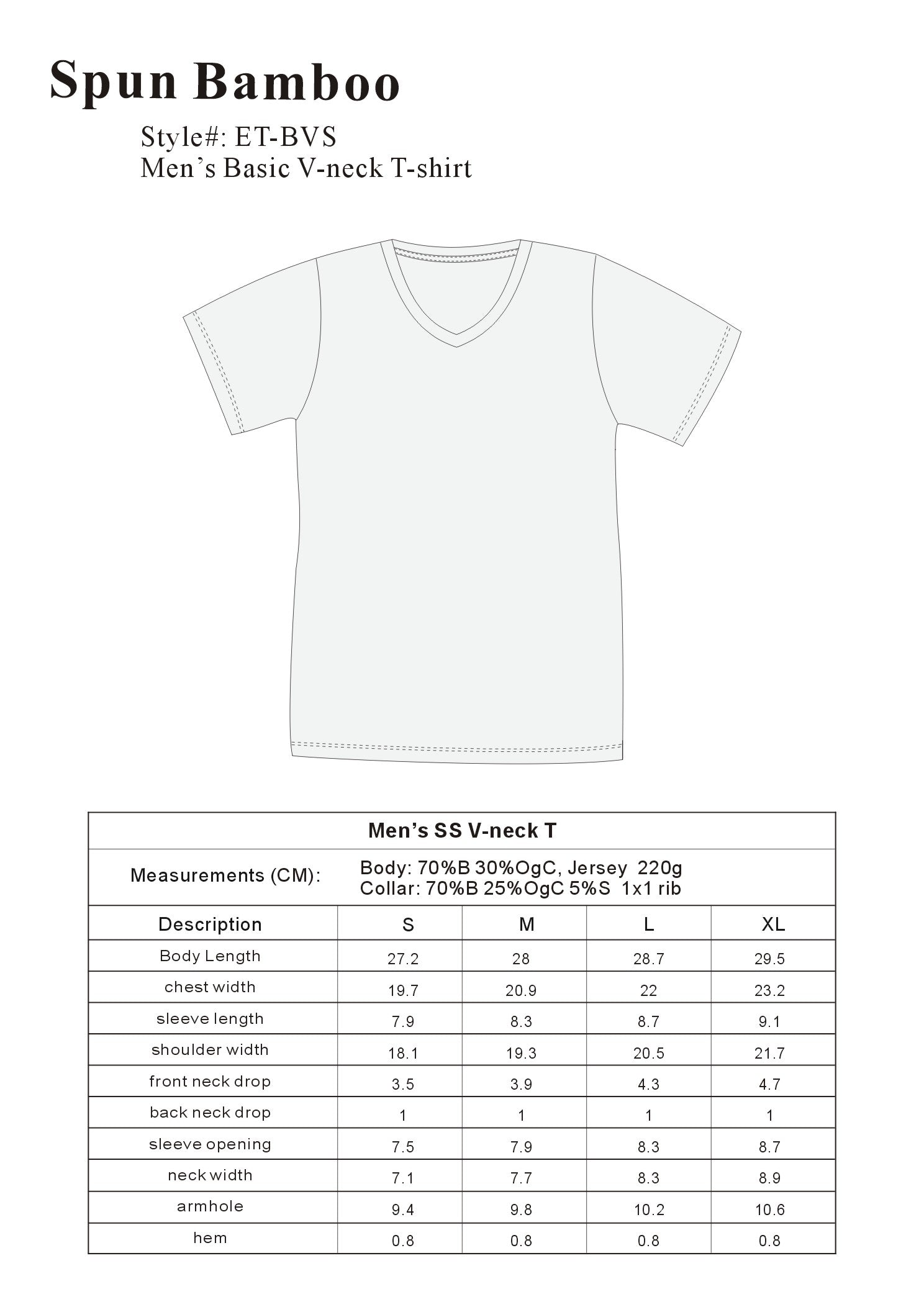 Men's Bamboo Viscose V-Neck T-Shirt | Haven