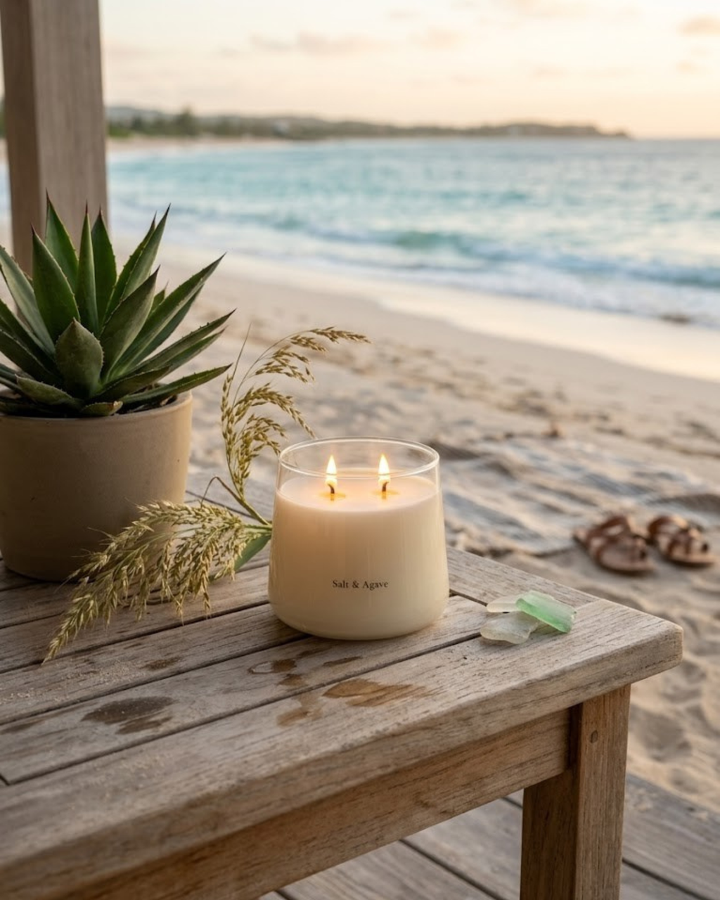 Salt & Agave Scented Candle | Haven