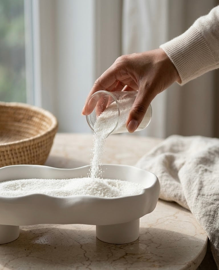 Scalloped Candle Tray – Refillable Wax Vessel