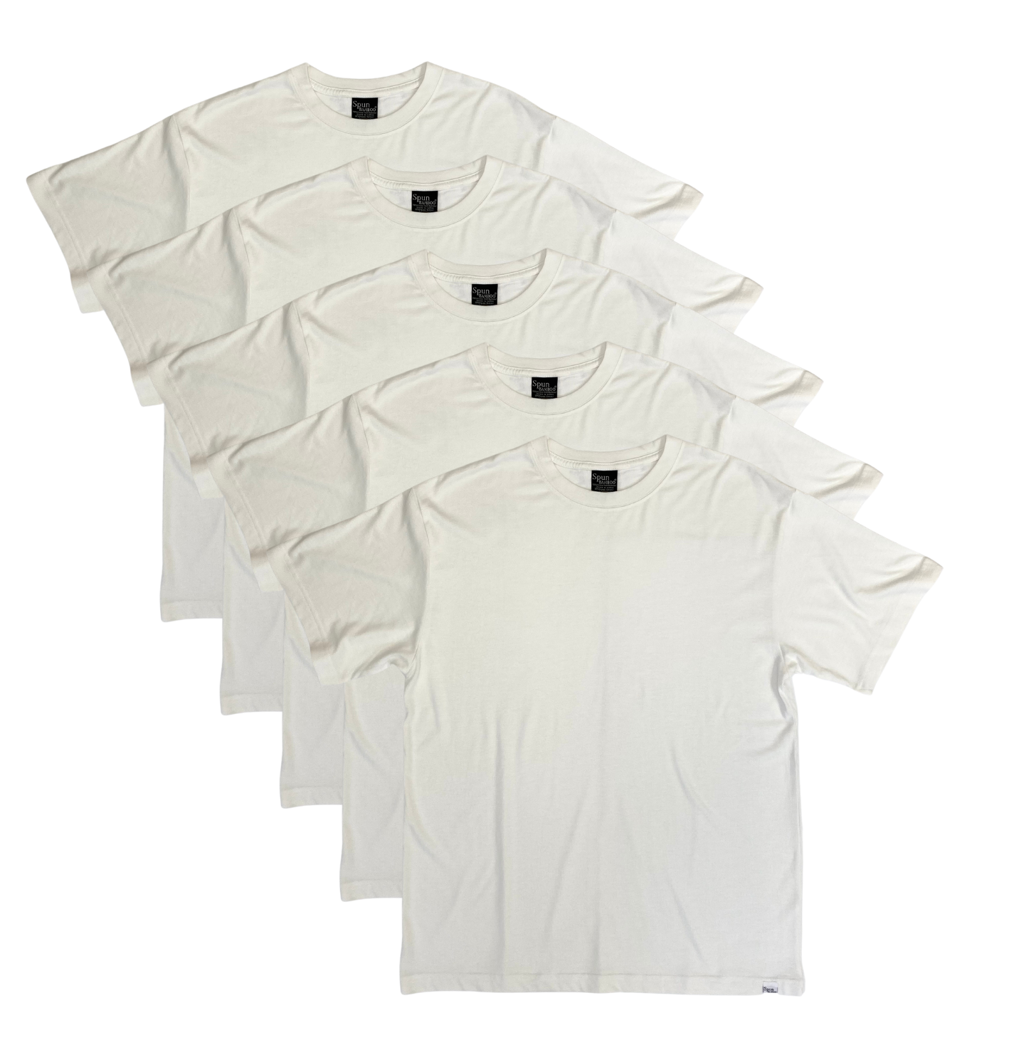 Men's Bamboo T-Shirt Off White 5-Pack | Haven