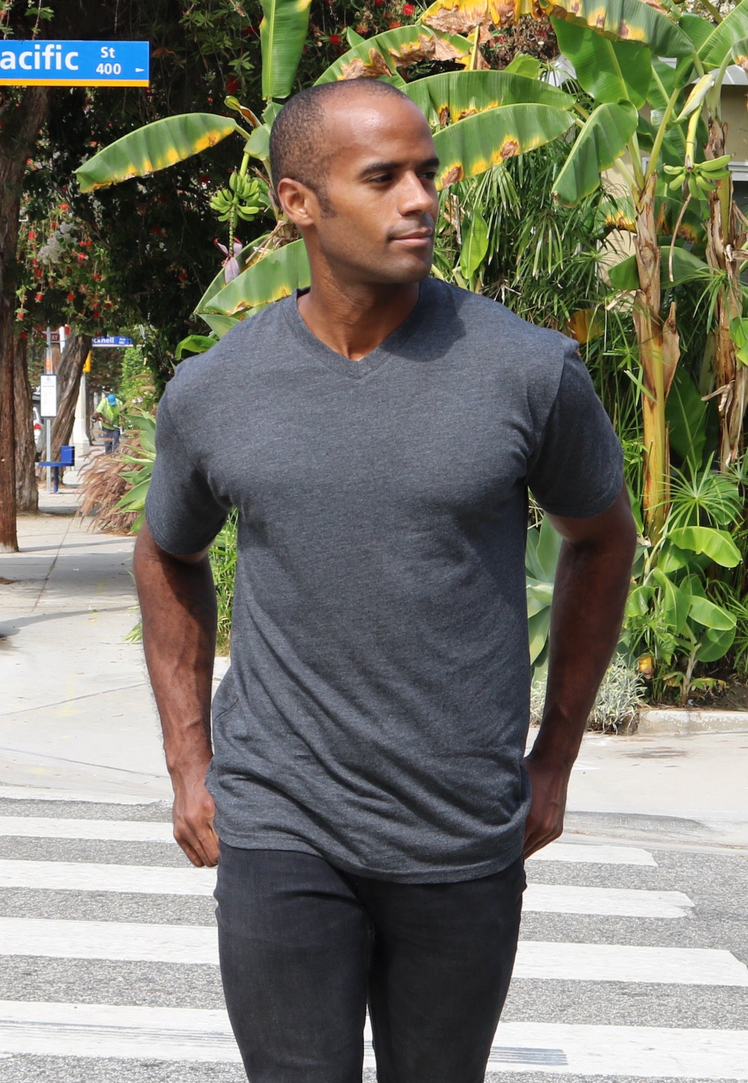Men's Bamboo Viscose V-Neck T-Shirt | Haven
