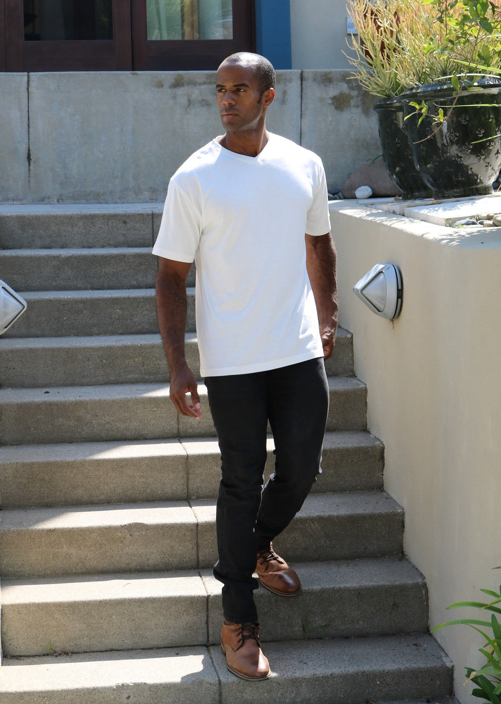 Men's Bamboo Viscose V-Neck T-Shirt | Haven