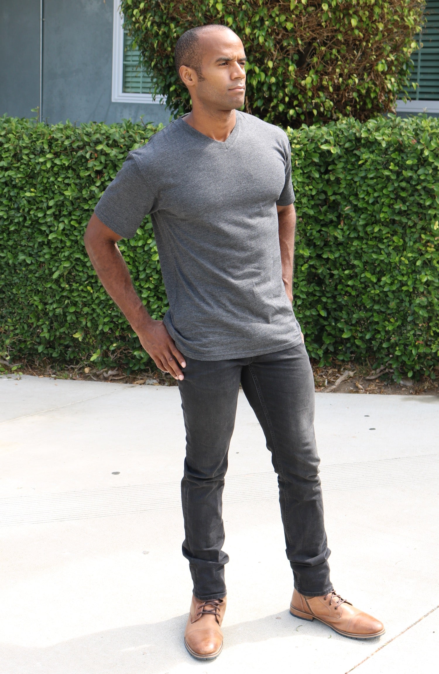 Men's Bamboo Viscose V-Neck T-Shirt | Haven