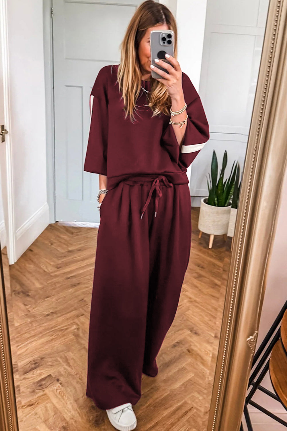 Phoebe Varsity Striped Pullover Sweatpants Set