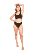 Women's Bamboo High Leg Brief Black 3-Pack